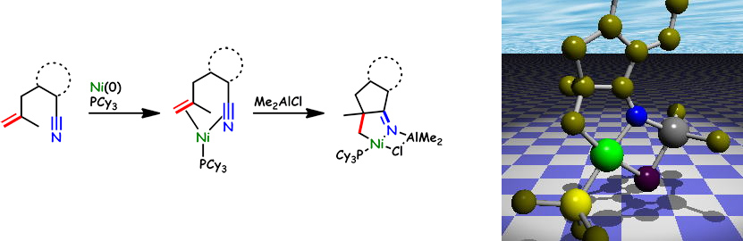 Intra-molecular Oxidative Cyclization of Alkenes and Nitriles with Nickel(0)