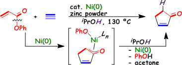 Nickel-Catalyzed Formation of Cyclopentenone Derivatives via the Unique Cycloaddition of α,β-Unsaturated Phenyl Esters with Alkynes